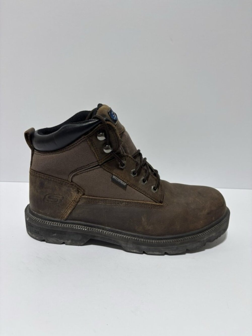 Skechers Men’s Mennot Steel Toe Work Boots Brown, Size 11.5 D